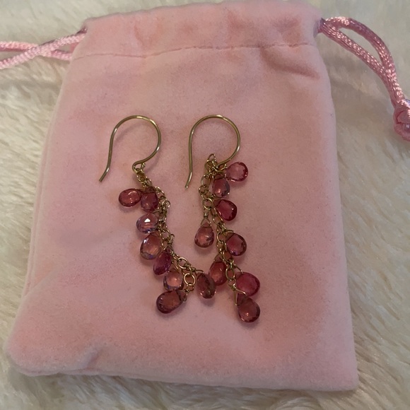 Gorgeous 14k gold and tourmaline earrings - Picture 8 of 10